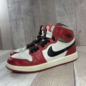 Air Jordan 1 Retro High OG PS Kids 13.5C Chicago Lost & Found Leather Red White